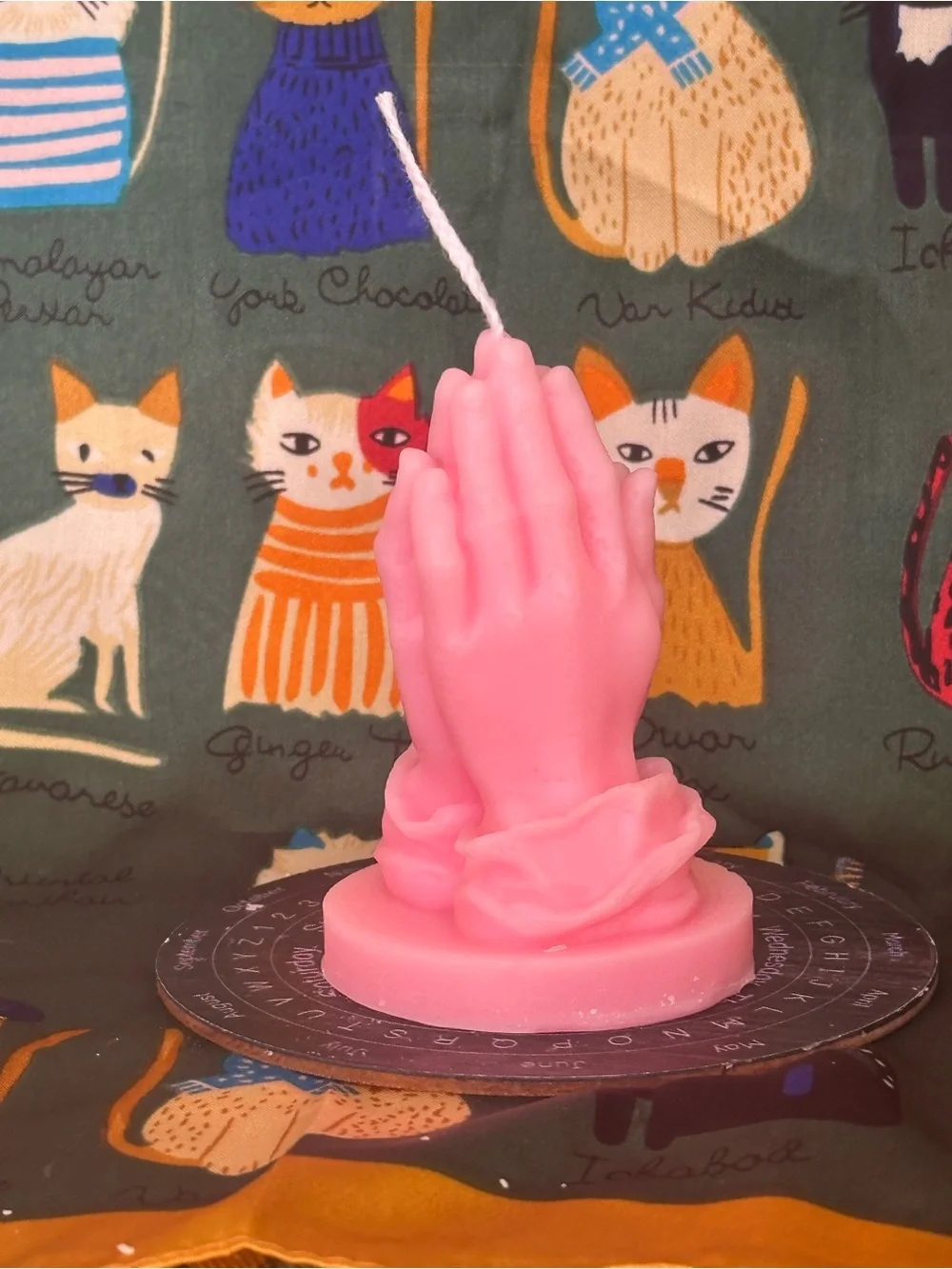 Praying Hands Candle – Pink
